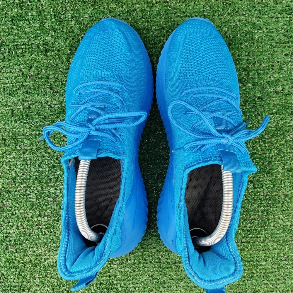 Unbranded Sneakers Womens Size 40 Blue Knit Walking Shoes K1032 Low Top Athletic